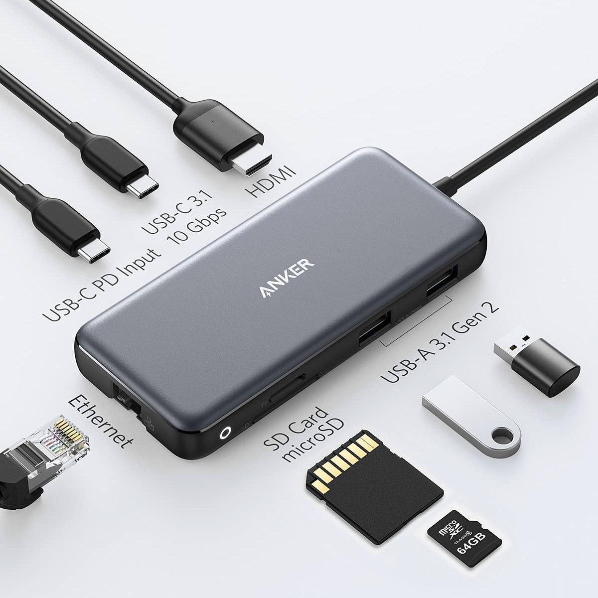 Anker 555 PowerExpand 8-in-1 USB-C Hub - Best overall USB-C hub