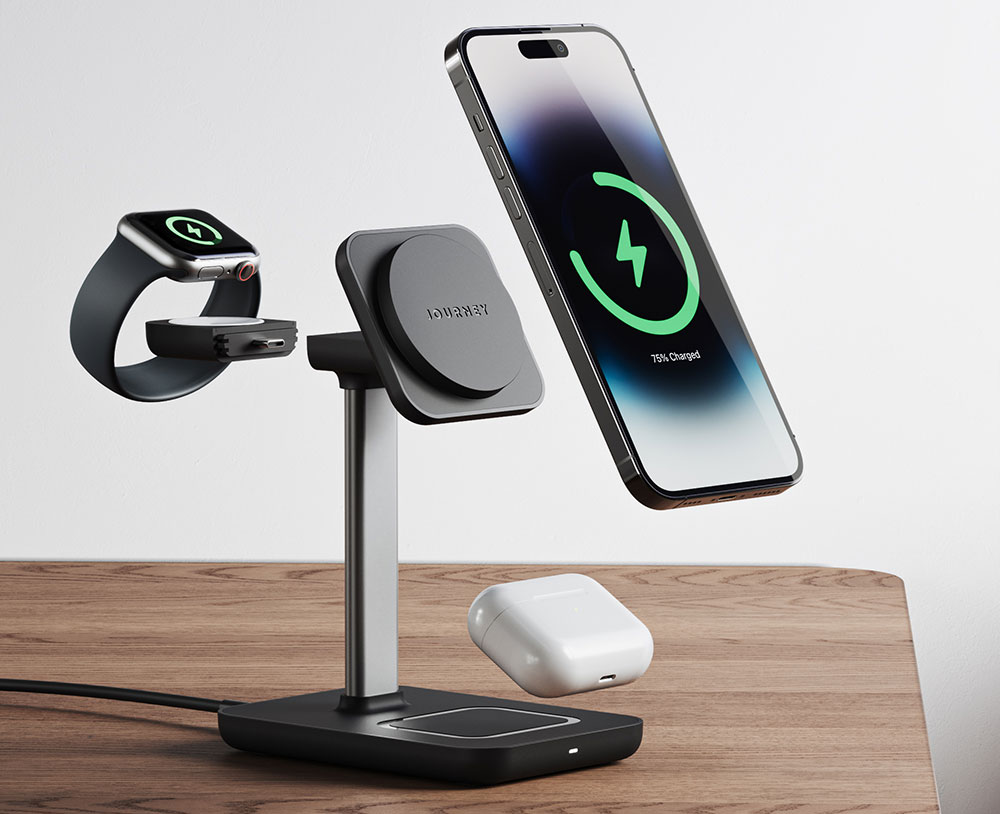 Journey Rapid TRIO 3-in-1 Wireless Charging Station – Best budget 3-in-1 magnetic charger