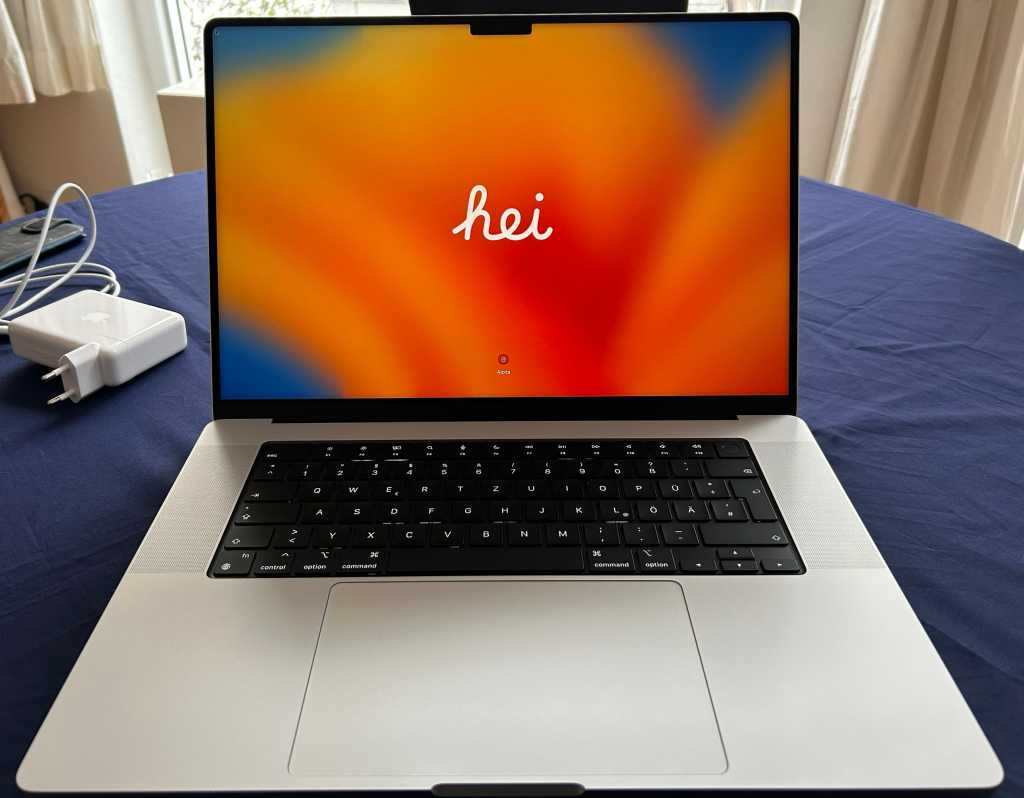 Begrüßungsbildschirm Macbook Pro