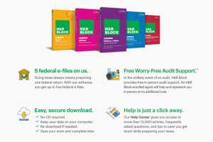 File your tax returns with confidence with H&R Block Deluxe Tax software for only $34.99